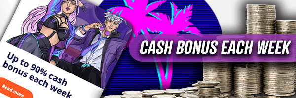 Wöchentlicher Bonus in unserem Casino - Bild vom Hauptbanner mit zwei Anime-Charakteren